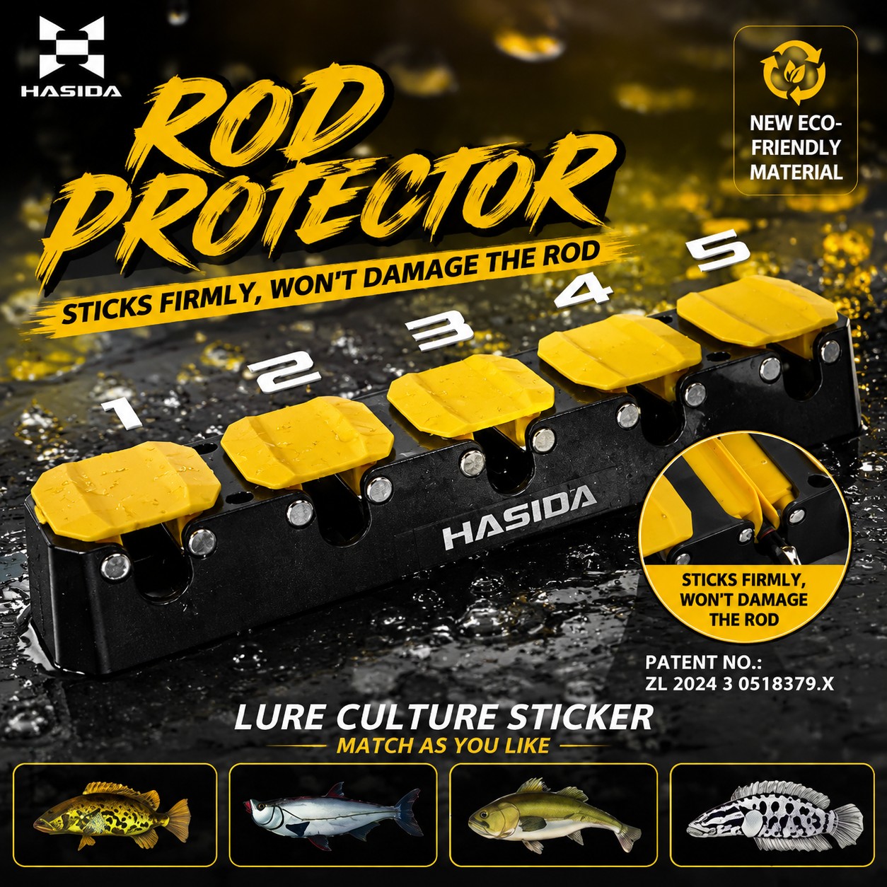 Fishing Rod Rack - Suporte de Parede para Varas de