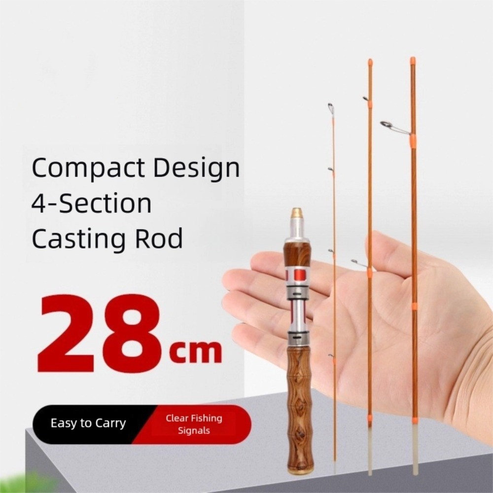 Fishing Rod Ice - Vara de Pesca de 4 Seções,