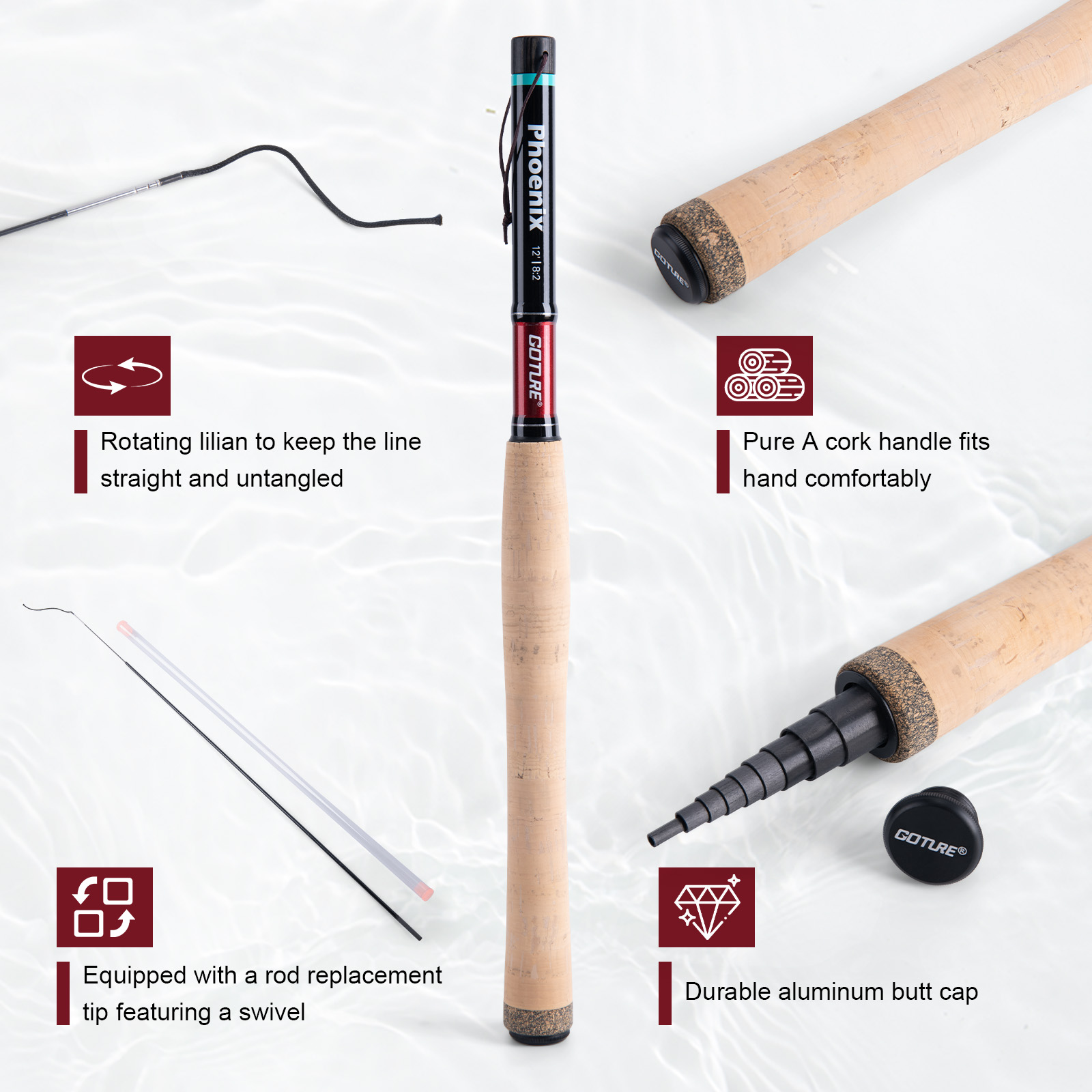 Conjunto de Vara Tenkara Gotur - Fishing Rod Tip Replacement avaliação e preço